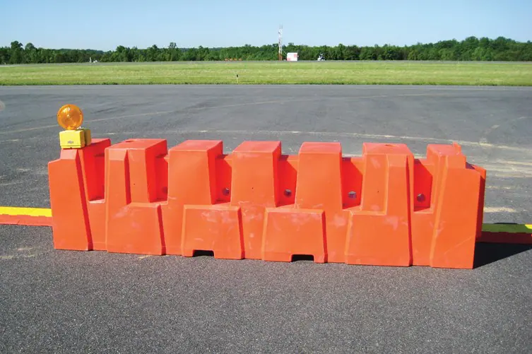 King Tut Barricade in OSHA Orange Airfield Use jpg