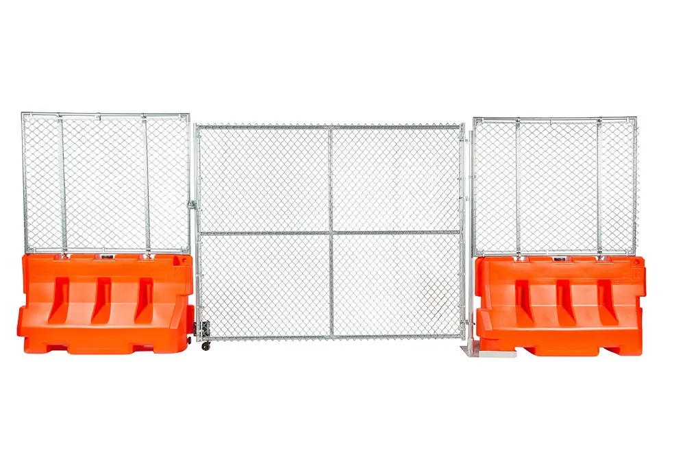 OTW safety full perimeter solution. temporary vehicle site gate.