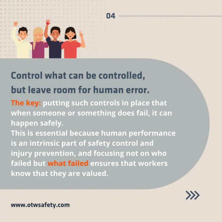 Control what can be controlled, but leave room for human error.