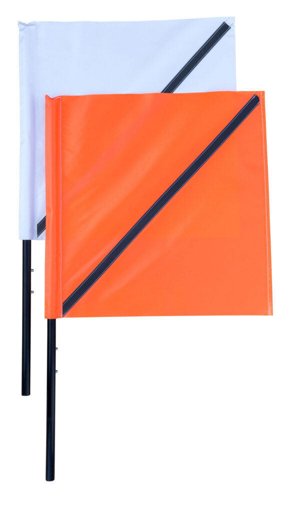AR Flags in white and orange