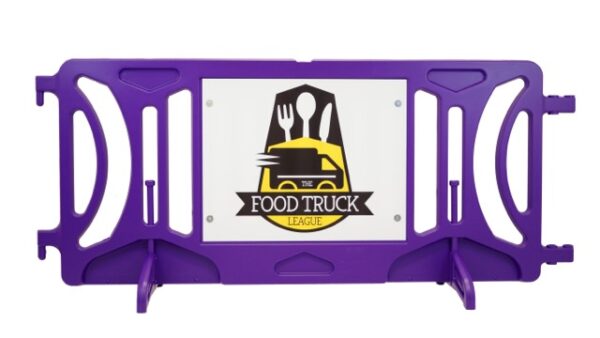 CC42x96 purple straight front food truck sign