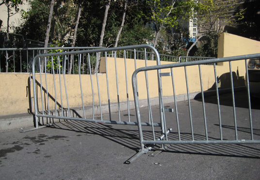 broken metal barricades lg