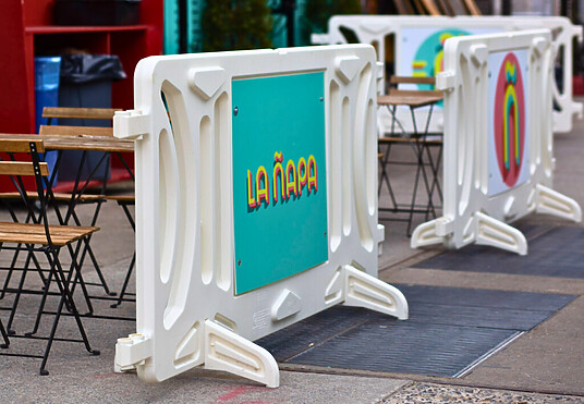 Outdoor Dining at La Napa using crowd barricades