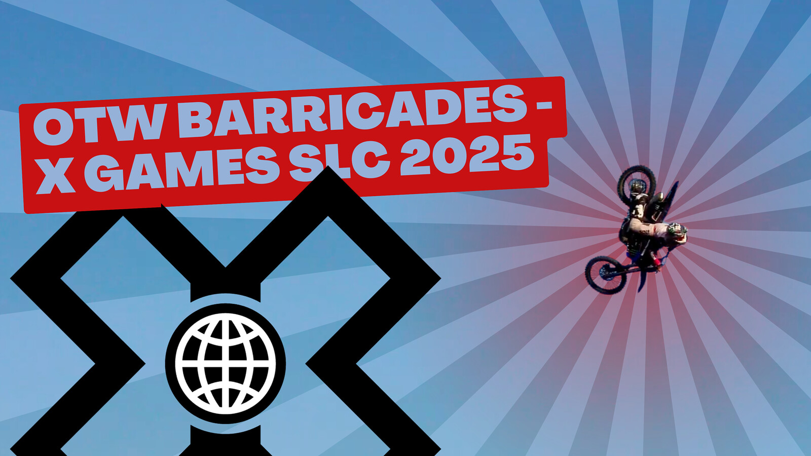 OTW Safety 42x72 LCD jersey shape barricades used at X Games SLC as a perimeter around bmx and moto x dirt courses to protect crowd