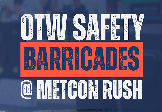 Youtube Video Review of OTW Safety Billboard Barricades at Metcon Rush for Crowd Control