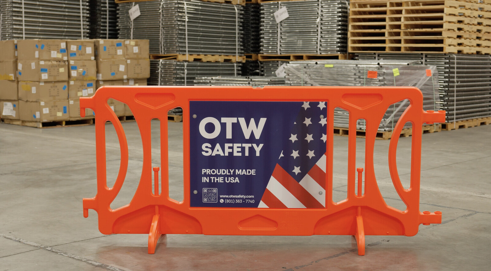 OTW CC42X96 Product with a Made in USA Sign attached is set up in our Salt Lake City Warehouse